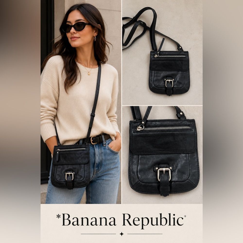*Banana Republic* SOFT Leather Crossbody EUC
